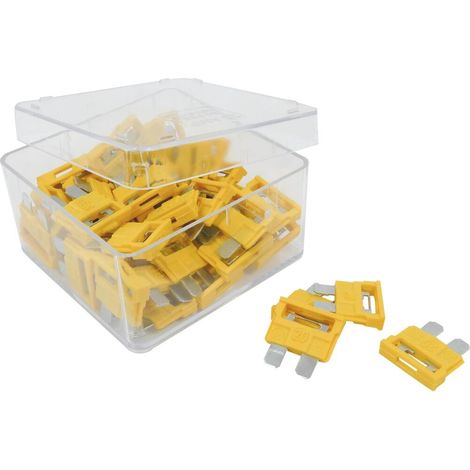 SODISE - Fusible enfichable lumineux 20A jaune - lot de 25 pcs - 19588 - Ce produit de marque SODELEC est neuf.
