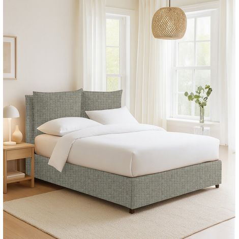 Cama Doble Formby, Desenfundable, Hecho en Italia, Gris (1/4)