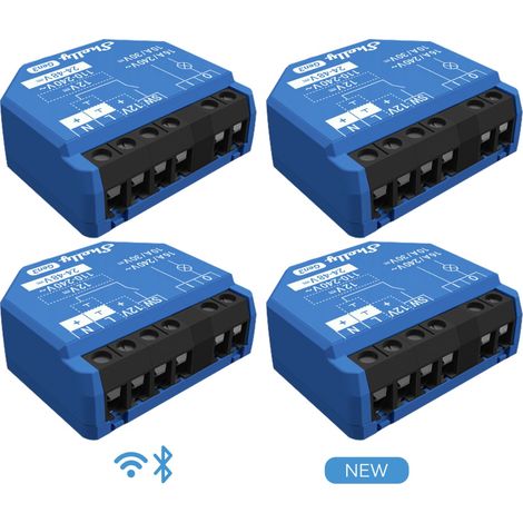 SHELLY Smart-Schalter 1 Gen3, Relais, Unterputz, 1 Kanal, max. 16 A, WLAN, Bluetooth, 4 Stück (1/4)
