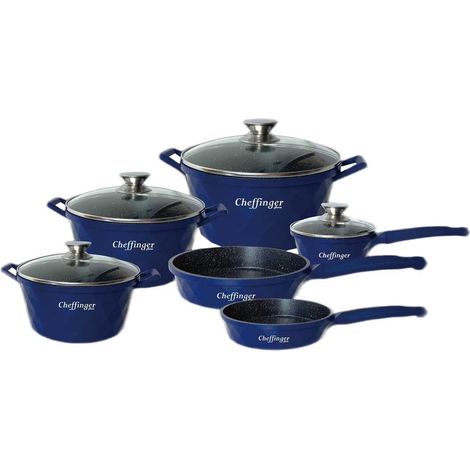 Set di casseruole da 10 pezzi - blu