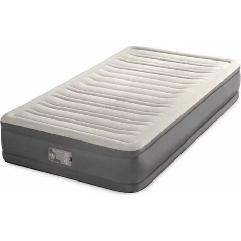 Intex Airbed Materasso Singolo Trauire Comfort Plush Singolo (99x191x33cm) con Pompa Elettrica Art. 64026 - Singolo (99x191x33cm) - (1/4)