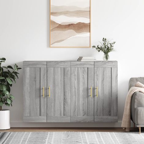 Wandschränke 2 Stk. Grau Sonoma Holzwerkstoff (1/5)