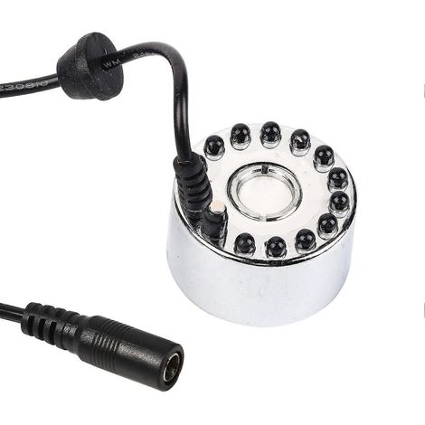 Fontaine à eau avec brumisateur, humidificateur à atomiseur ultrasonique, 12 LED colorées 24V (1/5)