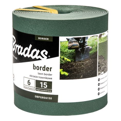 Bordura dritta per prato 6 m/15 cm verde Bradas 7569