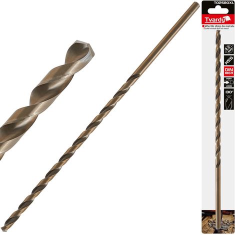 Goldbohrer für Metall, lang 8,0 x 305 mm, HSS DIN1869 (25/100) (1/4)