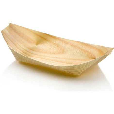 Set 32 barchette in legno per aperitivi buffet ciotola monouso per monoporzioni finger food antipasti (1/3)