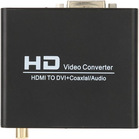 Convertisseur d'interface multimédia HD vers DVI, sortie audio numérique coaxiale analogique stéréo pour PS3, prise US 100-240 V (1/5)