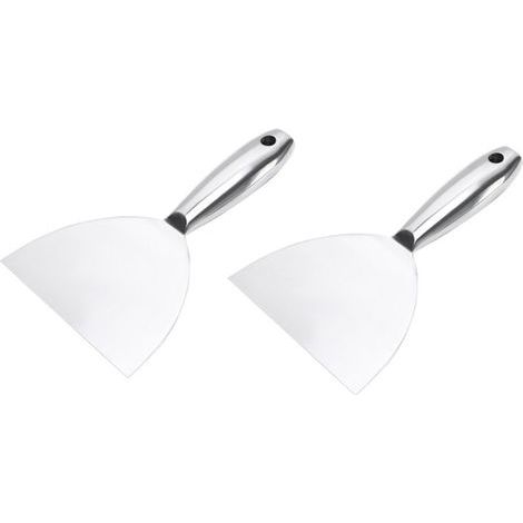 Couteau à mastic en acier inoxydable, couteau de nettoyage des vitres de sol de hotte de cuisine, 2 pièces (1/5)