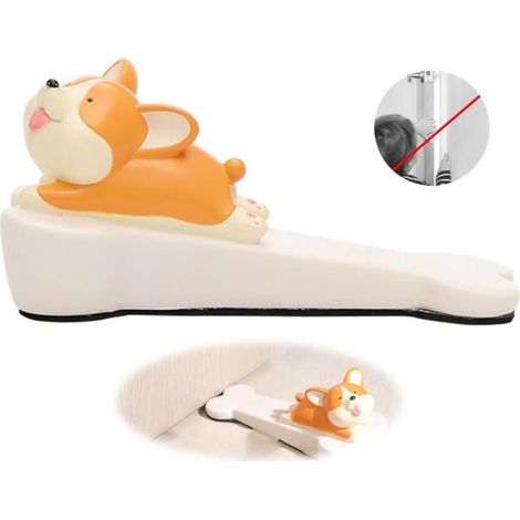 Butée De Porte,Arrêt de porte de sécurité,Cale de porte Bébé Amusant,Bloque Butoir de porte décoratif Anti-Rayures,pour Enfant,Chien (1/4)