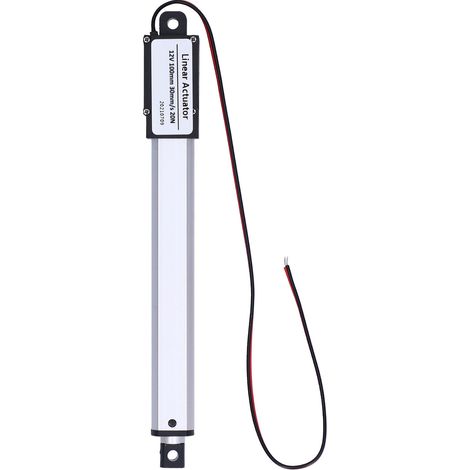 Actionneur linéaire CC 12 V 100 mm avec interrupteur de fin de course interne, mini-actionneur linéaire électrique silencieux pour applications industrielles et agricoles, 30 mm/s - 20 N (1/5)