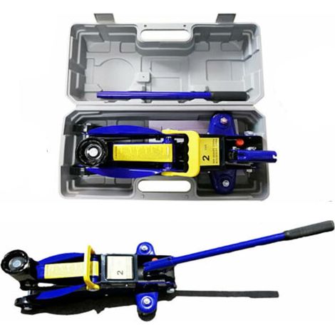 Hydraulic Trolley Floor Jack Heavy Duty 2 Ton Low Profile Trolley Jack Lifting Jack for Car Van Garage Tyre Repair Change Tire Emergency Tool