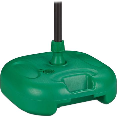 Support de Parasol à remplir avec de l’Eau ou du Sable, Taille du Tube 25-32 mm, 44x42 cm, Vert