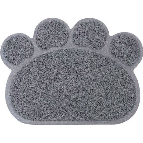 1 tapis de litière, en forme de patte, imperméable et antidérapant, pour chat et petits animaux (1/4)