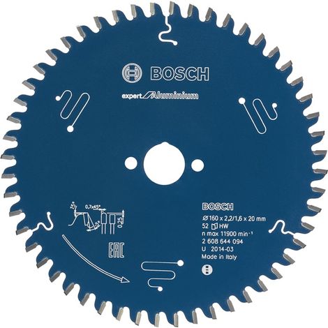 BOSCH 2608644116 Kreissägeblatt EXPERT for Aluminium Außen-Ø 315 mm Zähnezahl 96
