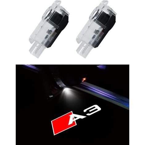 (Pour A3) 2 lampes LED d'accueil pour portières de voiture, compatibles avec les projecteurs de logo Au-DI Sline TT et les lampes d'éclairage pour véhicules. (1/4)