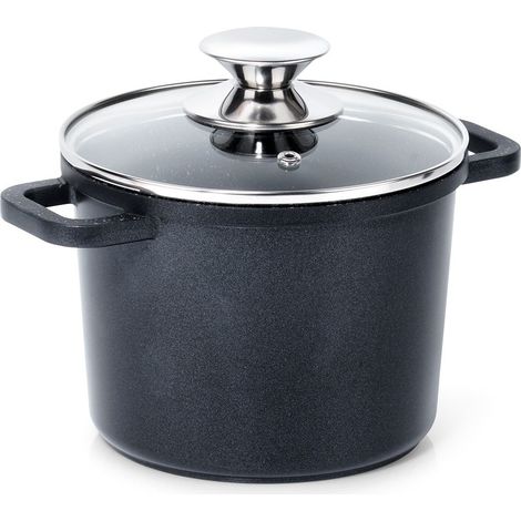 Grande casserole en granit avec couvercle à induction GAZ grande 2 l antiadhésive (1/5)