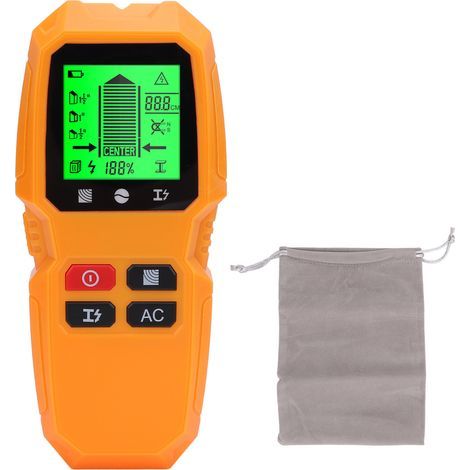 Détecteur de goujons muraux 5 en 1, fil électrique, détecteur de métaux et de bois, outil de capteur à affichage LCD (1/5)