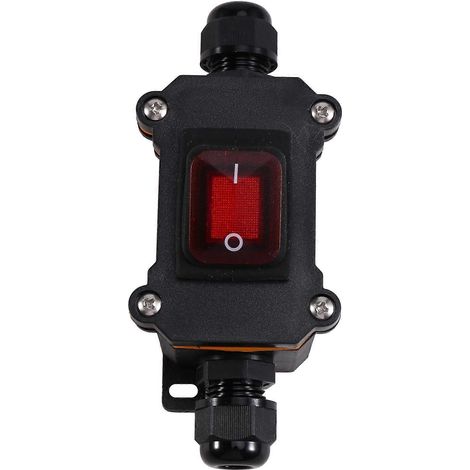 Interrupteur de type navire étanche à la pluie et à l'eau IP65 pour une utilisation extérieure, alimentation 220 V, connecteur électrique haute tension (1/5)
