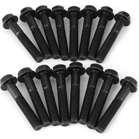 Kit de 16 boulons de collecteur d'échappement F4TZ-9S425-A compatible avec les moteurs diesel Ford F250 et F350 de 7,3 L (1994-2003) (1/5)