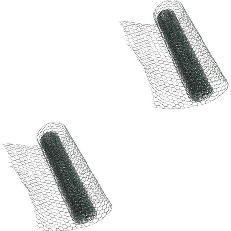 2 Rouleaux enclos à volailles filet de grillage de poulet pour animaux grillage galvanisé fabriquer un grillage filet d'élevage de volaille Fil galvanisé (1/5)