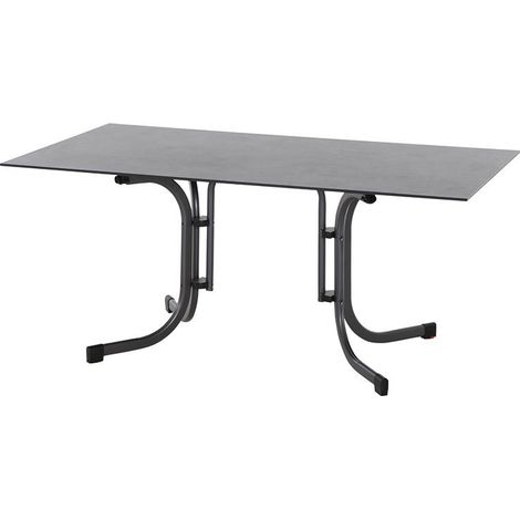 Klapptisch ''Sola'', 160x90 cm HPL darkstone, anthrazit (1/5)