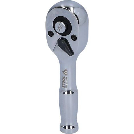 Brilliant Tools 1/4 Mini-Umschaltknarre mit Metallgriff, 100 Zahn