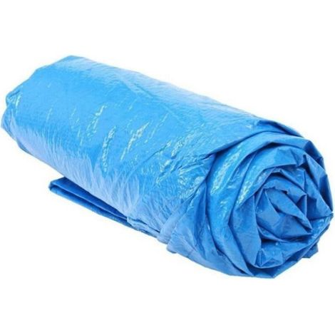 Bache De Piscine - Ronde 244 Cm - Impermeable Anti-poussiere - Bleu (1/4)