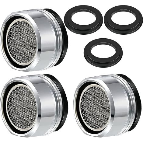 Aireador de grifo Galozzoit de 3 piezas - Filtro de agua de latón cromado - Flujo suave para cocina y baño - Fácil instalación (1/5)