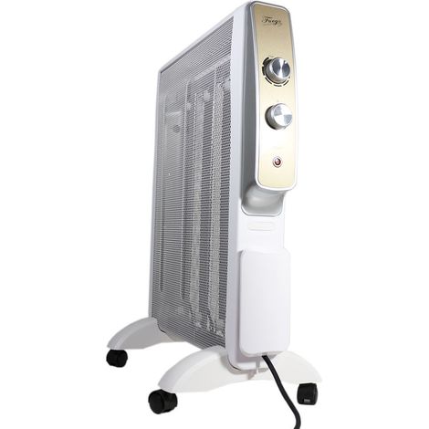 Radiador de Mica Bilake 2000W Blanco con Termostato Regulable y Ruedas (1/3)