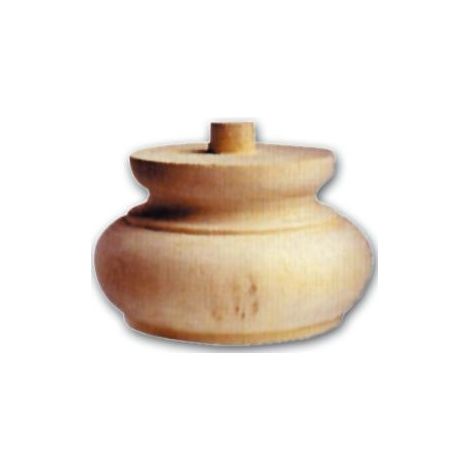 Gamba per Mobili a Cipolla in Legno di Ontano 110x75 mm Art. 03.0015 (1/2)