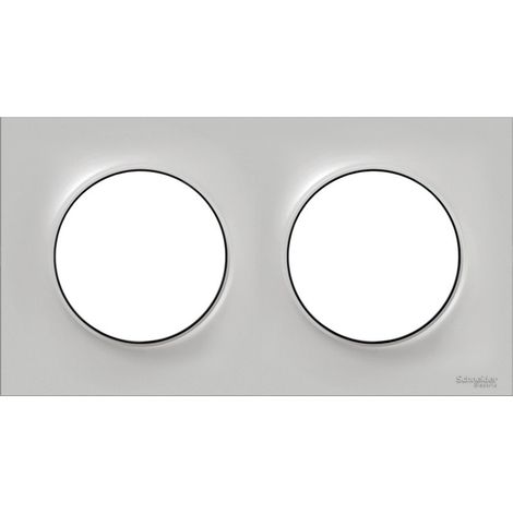 Schneider Electric – Plaque de finition 2 postes – Sable – Gamme Odace – Montage encastré – Protection IP21 – Résistance IK04