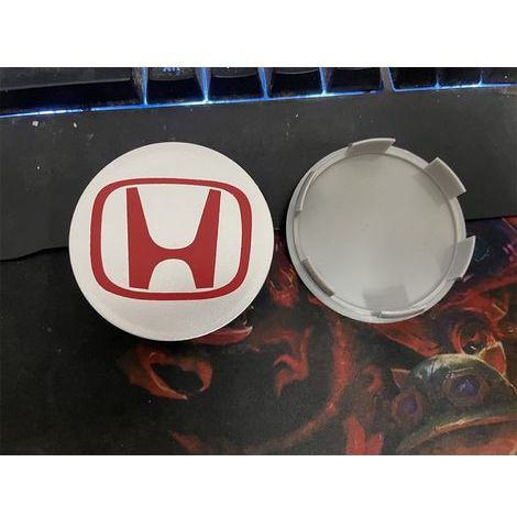 Cache-moyeu de roue 69mm compatible Honda Accord, Odyssey, CRV, Civic, URV, Crosstour, Avancier, Fit, City, Freed – Centre de jante voiture, capuchon moyeu ABS, accessoire jante auto, lot 4 pièces – A (1/2)