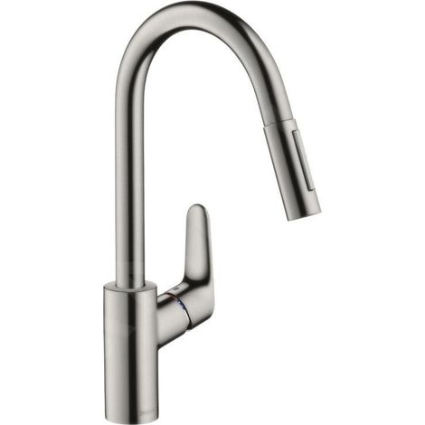 Mitigeur de cuisine monocommande 240 FOCUS DN 15 avec boîte, douchette extractible, ES-Op. (1/5)