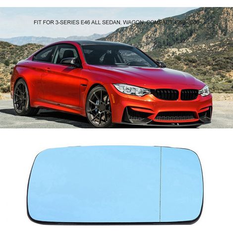 Rétroviseur Chauffant Anti-Buée Verre de Rétro Remplacement pour BMW E39 E46 Miroir Chauffant Extérieur (1/5)