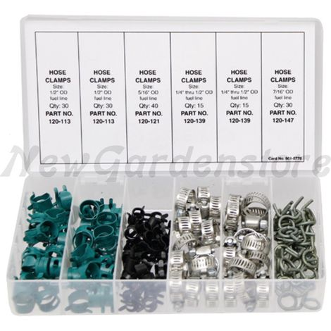 Box assortimento morsetti per tubo carburante UNIVERSALE 160 pezzi