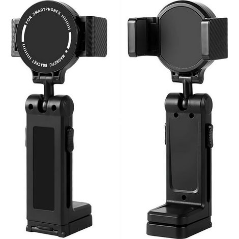 Supporto magnetico multifunzionale per telefono con specchio di bellezza, supporto per telefono cellulare pieghevole e girevole a 360 gradi, supporti magnetici per selfie per telefoni (braccio magneti