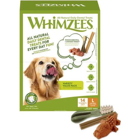 Whimzees Natürliche Zahnpflege-Leckerlis für Hunde