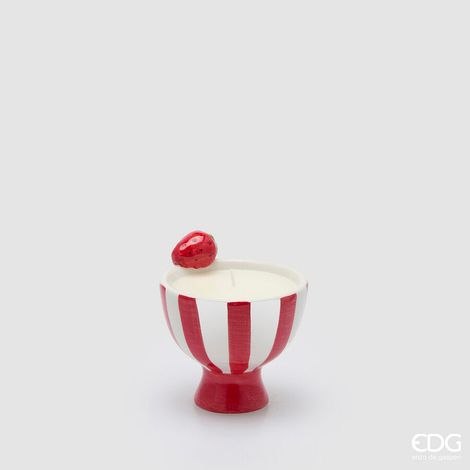 EDG Enzo De Gasperi Candela Frutta Ceramica con Profumo H 10 Cm D 10 Cm Berry Fruit
