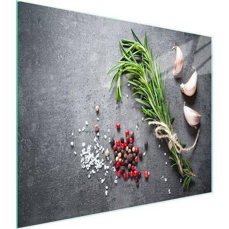PLANCHE À DÉCOUPER EN VERRE 52x30 ÉPICES (1/5)