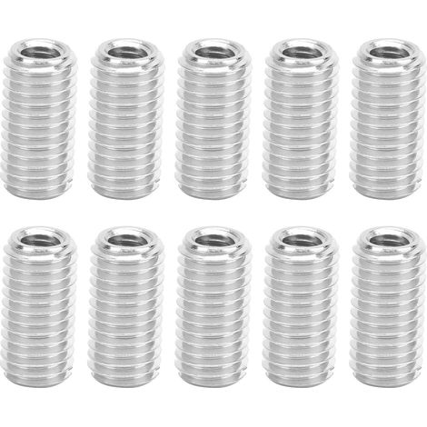 Kit de conversion de manchon réducteur fileté en acier inoxydable avec écrou de réparation fendu (10 pièces) (1/5)