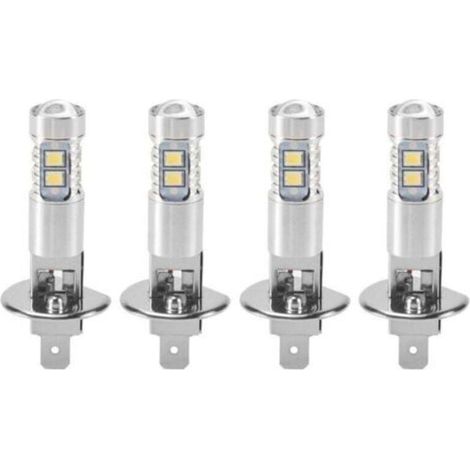 4 Pièces Ampoules LED H1 Phare Conduite Brouillard 6000K Blanc Lumière 200W (1/4)