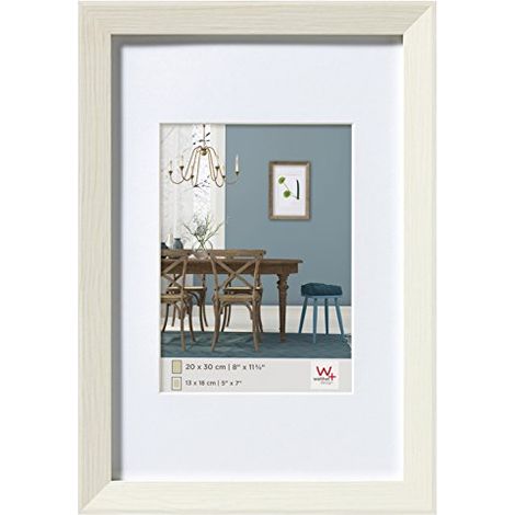 Walther Fiorito Cornice Portafoto 30x40cm in Legno Bianco con Passepartout (1/4)