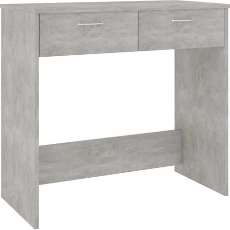 vidaXL Escritorio de madera contrachapada gris hormigón 80x40x75 cm (1/2)