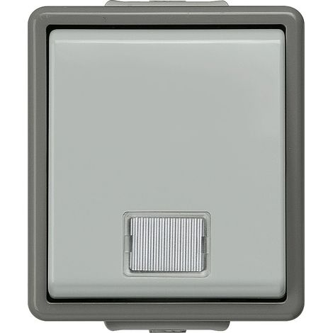 Siemens DELTA fläche IP44 Interruptor de superficie de control para conmutación con ventana e inserto LED, 5TA4710