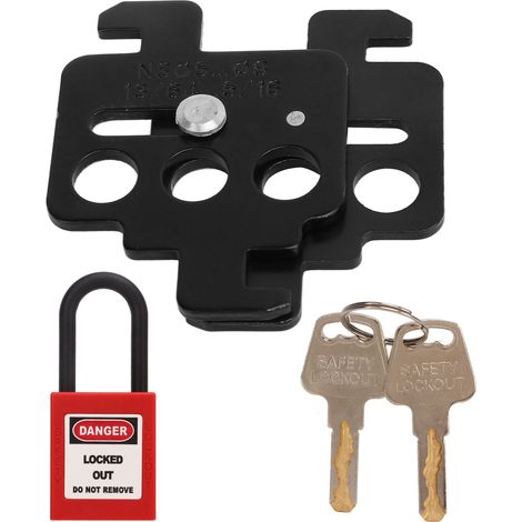 Cadenas de consignation/étiquetage MCB en acier avec anse de 38 mm, cadenas en nylon pour disjoncteurs Schneider (1/5)