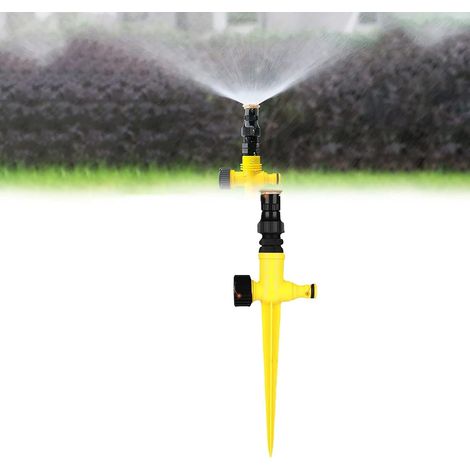 Sistema di irrigazione rotante a 360°, irrigatore automatico per prato da giardino (1/4)