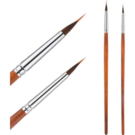 Lot de 2 pinceaux aquarelle à pointe aiguille étendue (1/5)