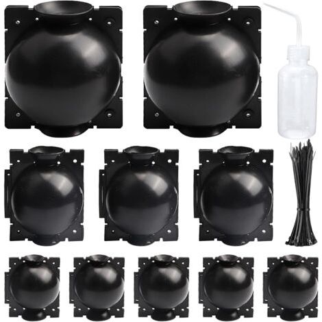 Lot de 10 boules de marcottage aérien 5 petites, 3 moyennes, 2 grandes 100 attaches en nylon Bouteille d'arrosage 250 ML - 100Attaches (1/5)