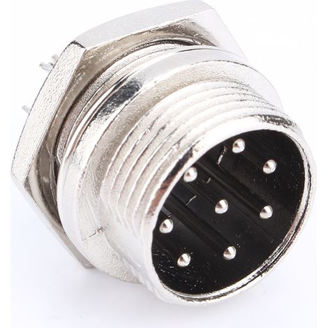 1 lot Connecteur Aviation Électrique GX16 8 Broches à Vis - Prise et Embout Neuf (1/5)