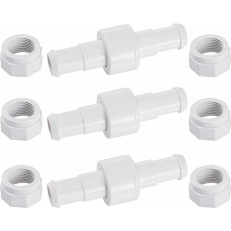 Raccord Rotatif - D15 - Pour Robot Nettoyeur Piscine - Lot de 3 avec 6 Embouts (1/5)